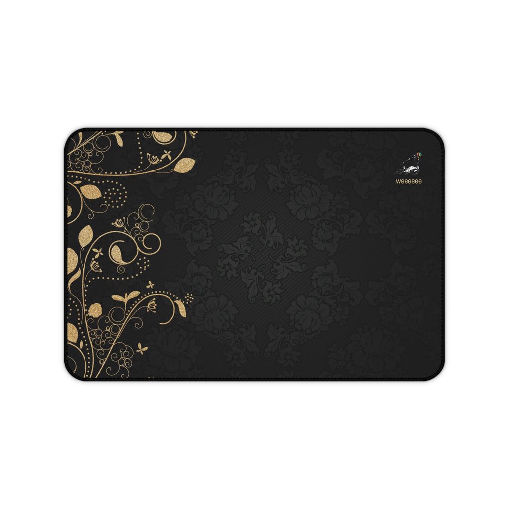 "Weeeeeee" Black and Gold Desk Mat